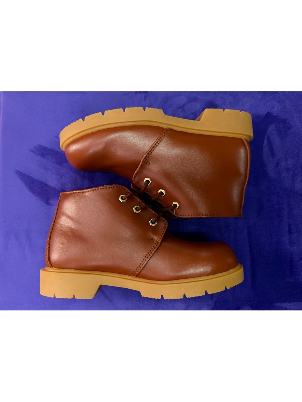 Vintage Y2K FUDA 206L Rust men’s Leather Lug Boots Sz 5.5